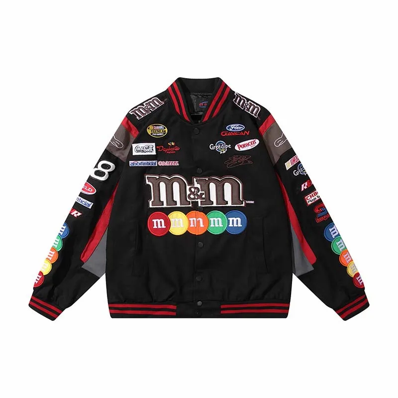 m&m baseball jacket