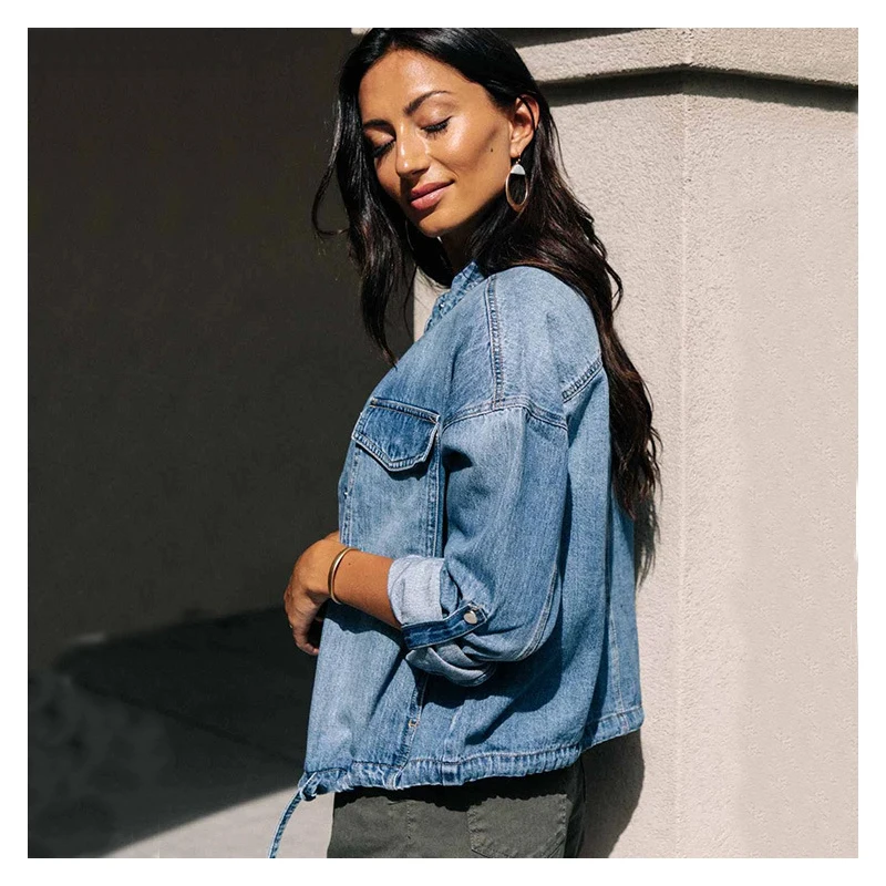 Loose Denim Jacket Cross Border Special 