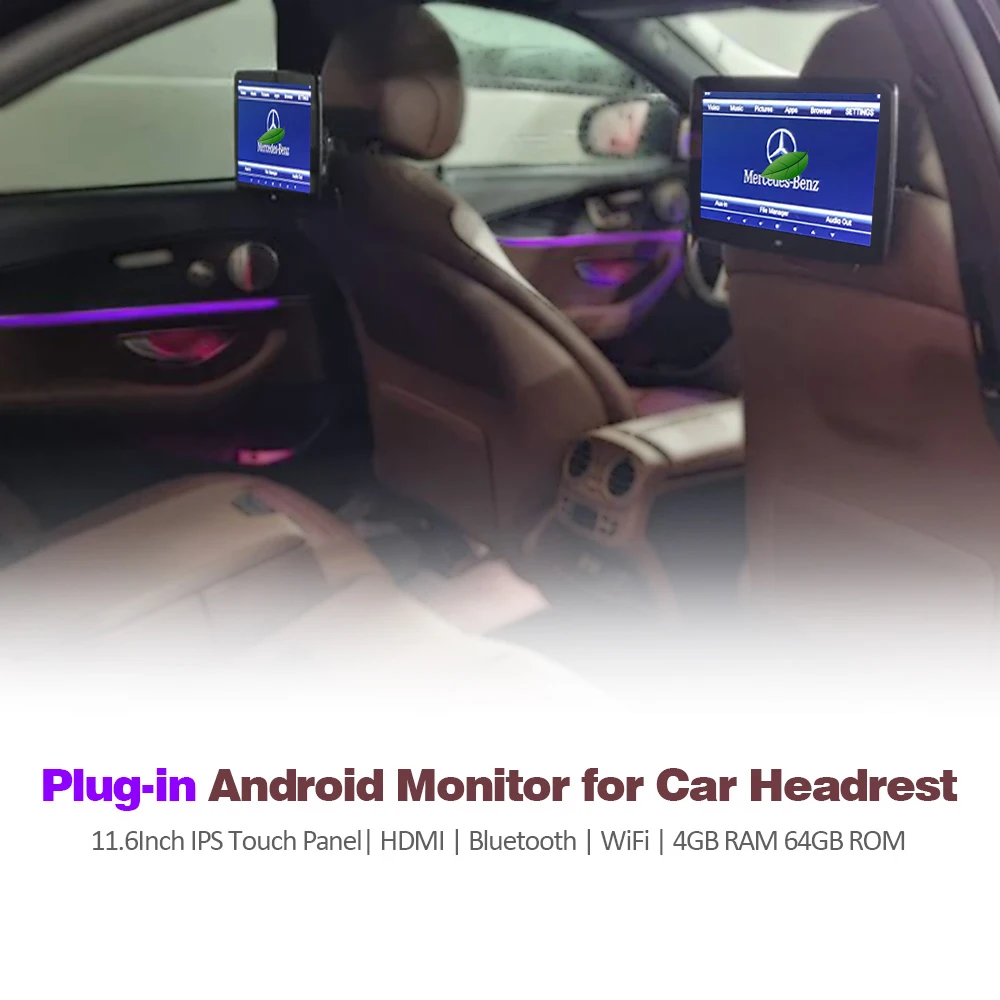 Купить Алиэкспресс Plugin Android Headrest Car Monitor For Mercedes