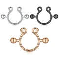 2 pcs and Comfortable 14G Stainless Steel Fake Nipple Rings  - Perfect for Enhancing Your Look and Adding a Touch of Sexiness preview-1