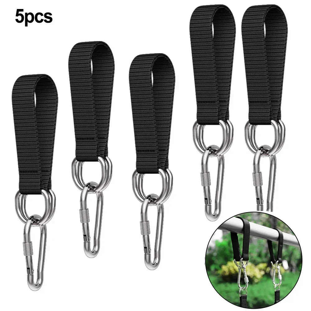 5pcs Swing Straps Tree Swing Straps Heavy Duty Hook Ring Hanging Belt Gym Extension Belt 20cm/30cm/40cm/50cm Camping Supplies-animated-img