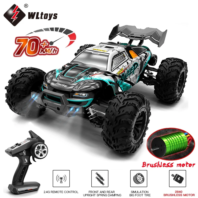 1:16 70KM/H Or 50KM/H 4WD RC Car With LED Remote Control Cars High Speed Drift Monster 4x4 Truck for Kids vs Wltoys 144001 Toys-animated-img