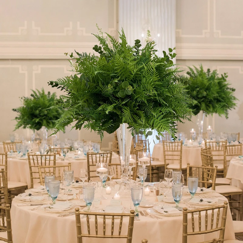 Customized Size Green Plants Wedding Table Centerpieces Artificial Plants Floral Arrangement Banquet Road Lead Floor Flower Ball-animated-img