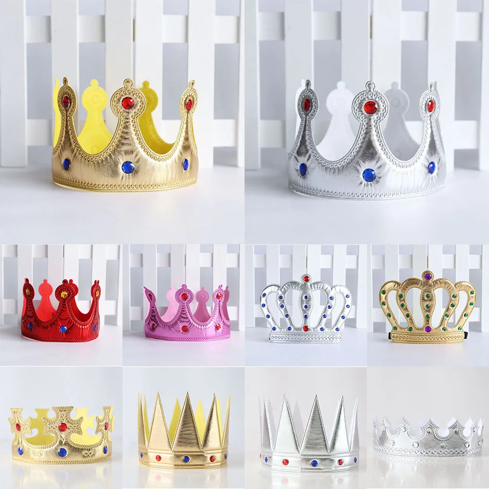 Children Birthday Crown Hats Girl Queen Hat Boys King Kids Party Hats Party Crown Accessories Adult Crown Supplies Decorations-animated-img