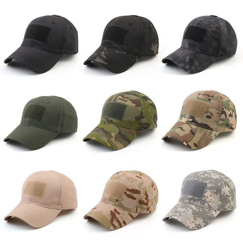 1pc Baseball Caps Camouflage Tactical Outdoor Soldier Combat Paintball Adjustable Hat Summer Snapback Sun Hats For Men Women-animated-img