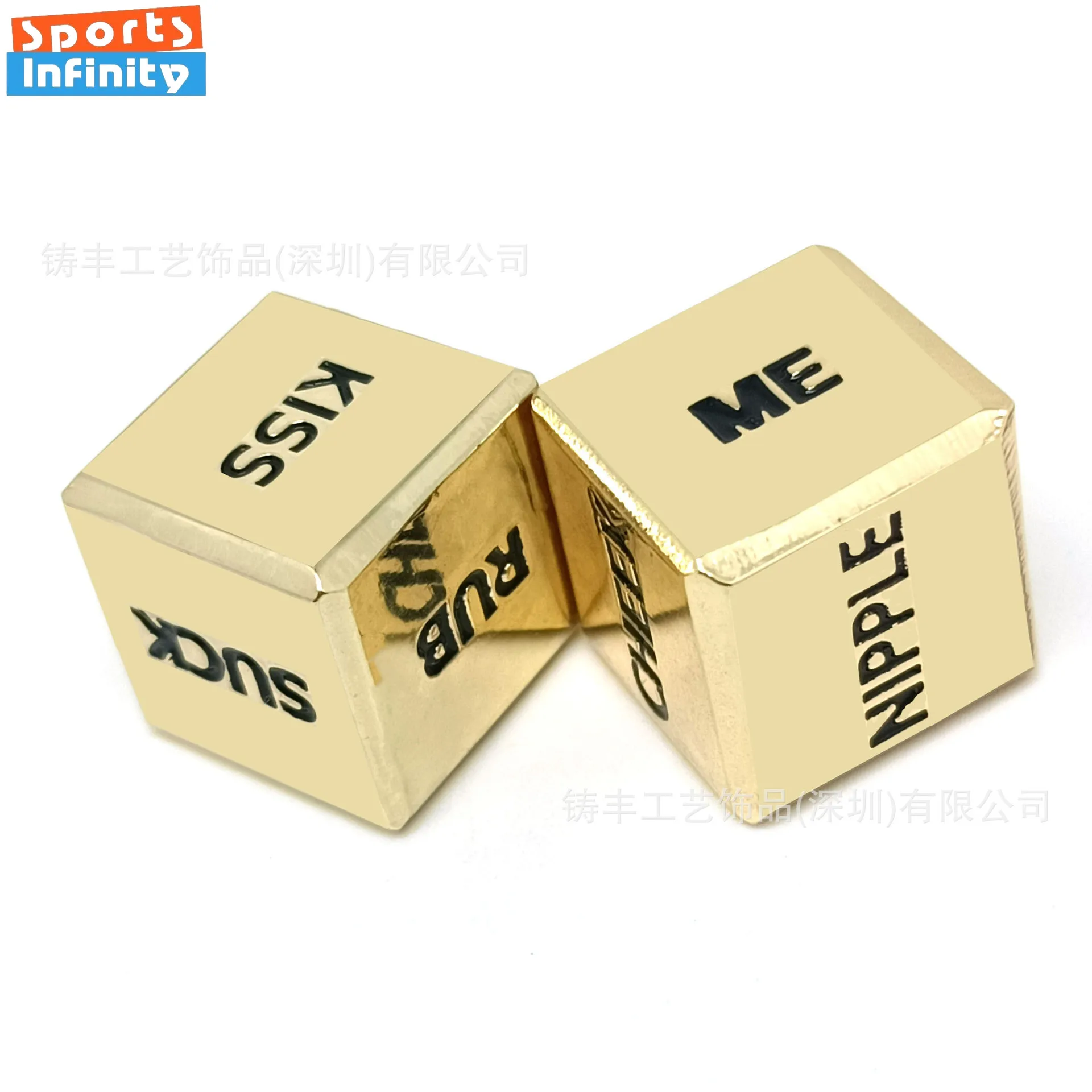 2Pcs Set Sex Dice 15mm 6-sided Zinc Electroplating Dices D6 DND Dice Set Date Night Creative Couple Dice Valentine's Day Gift-animated-img