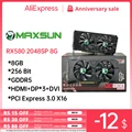 MAXSUN Graphics Cards Full New AMD Radeon RX580 2048SP 8G GDDR5 256bit HDMI+DP*3+DVI Video Card For Desktop Gaming Computer GPU