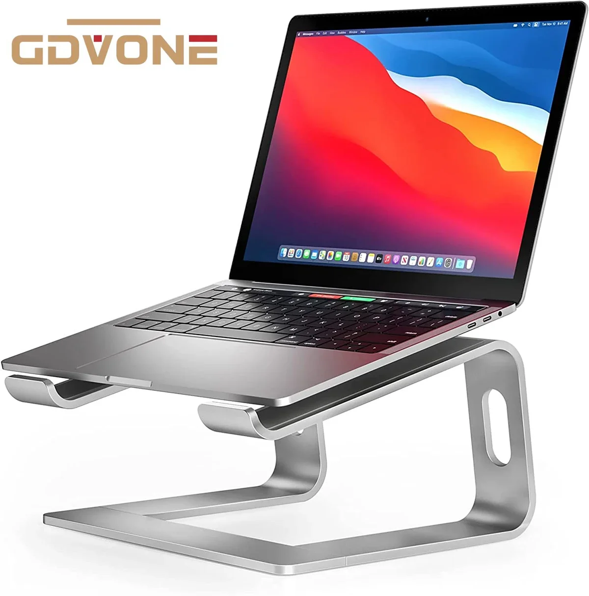 Laptop Stand Ergonomic Aluminum Computer Stand Detachable Laptop Riser Notebook Holder Stand Compatible with MacBook Air Pro-animated-img