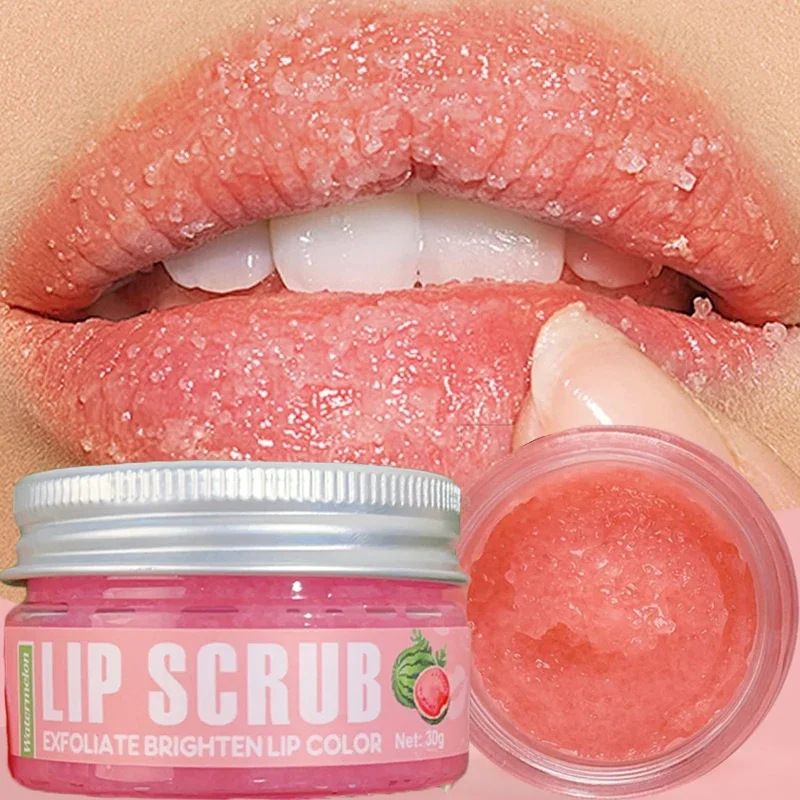 Fruit Flavor Lip Scrub Dual Effect Scrub Lips Mask Reduce Lips Fine Lines Moisturizing Nourishing Exfoliating Dead Skin Makeup-animated-img