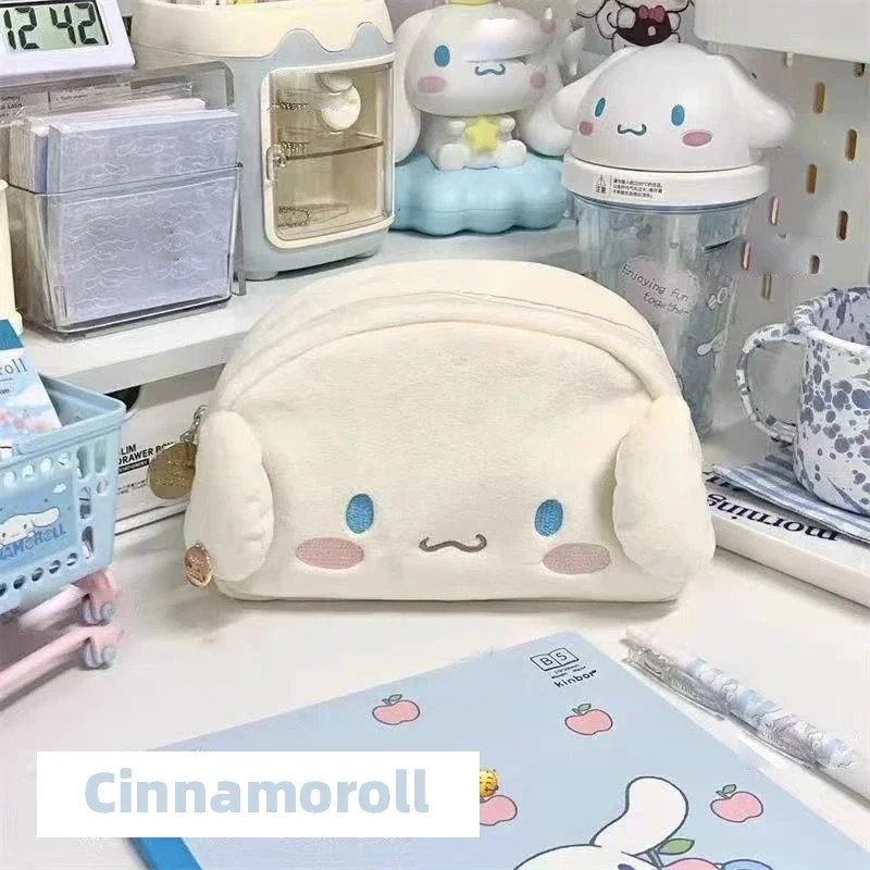 Hello Kitty & Cinnamoroll Cartoon Cute Makeup Bag,Multi-Purpose Coin Purse Storage Bag Pencil Case, for Daily Use And Travel-animated-img