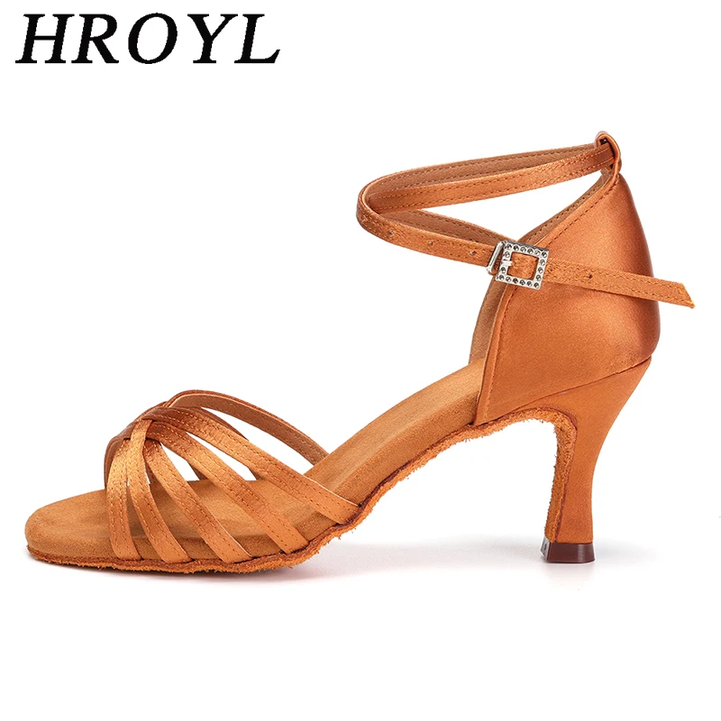 Hot selling Women Professional Dancing Shoes Ballroom Dance Shoes Ladies Latin Dance Shoes heeled 5CM/7CM-animated-img