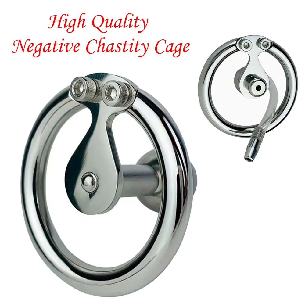 Купить Алиэкспресс | BDSM Inescapable Sissy Cock Cage Chastity Cage Male  Negative Chastity Belt Stainless Penis Rings Metal Slave Sex Toy For Men Gay