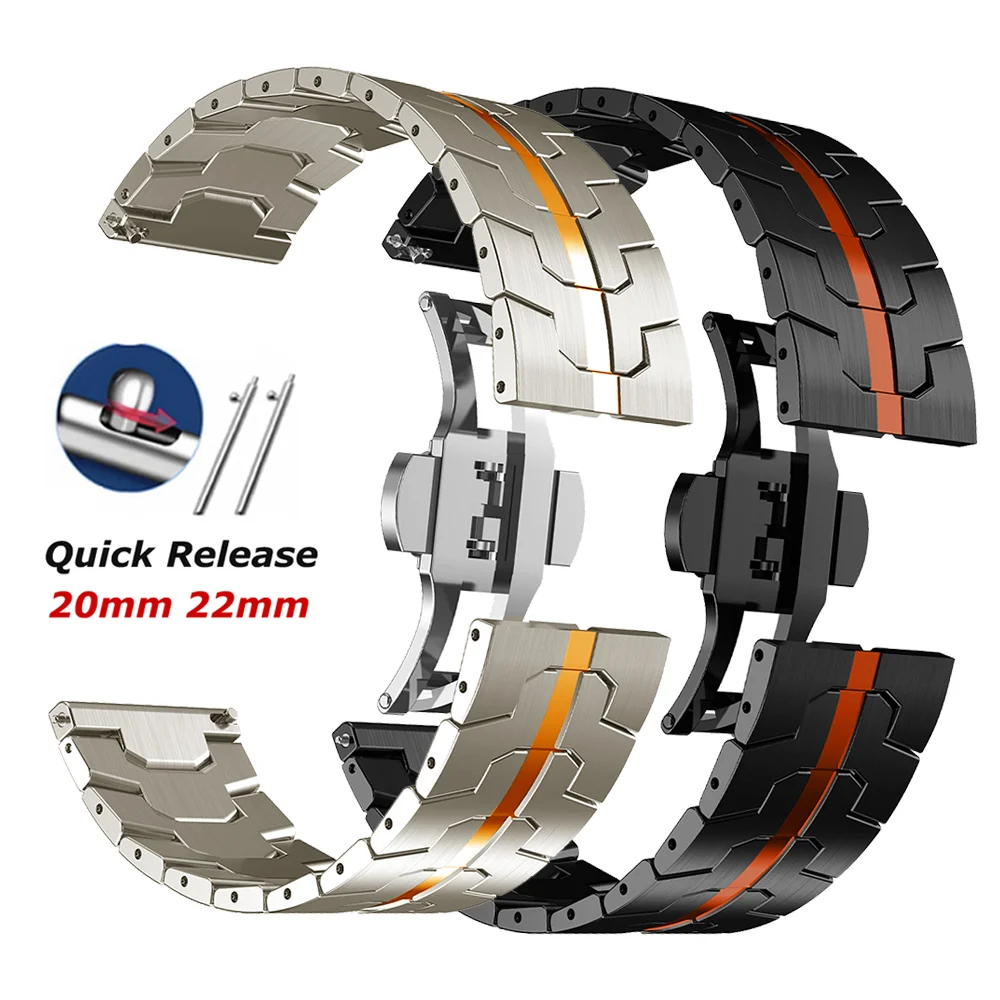 Watchband For Amazfit GTR 4 / 3 Pro GTR 47mm 42mm Titanium strap for Amazfit  GTS 4