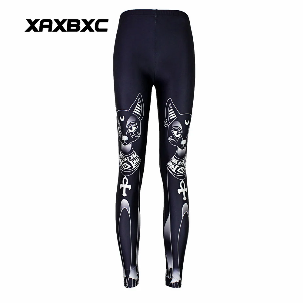 NEW Sexy Girl Women Cartoon Black Cat Cross 3D Prints Polyester Elastic Fitness Workout Gym Sport Leggings Yoga Pants-animated-img