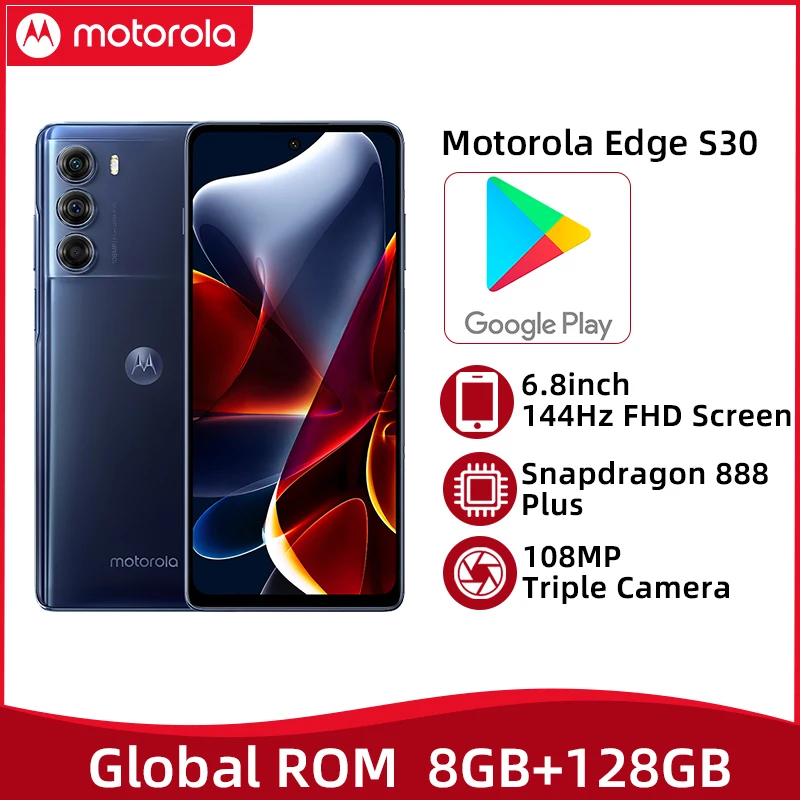 Global ROM Motorola MOTO Edge S30 5G Mobile Phone Snapdragon 888 Plus  6.8'' FHD+ 144Hz Screen Smartphone 108MP Camera 5000mAh