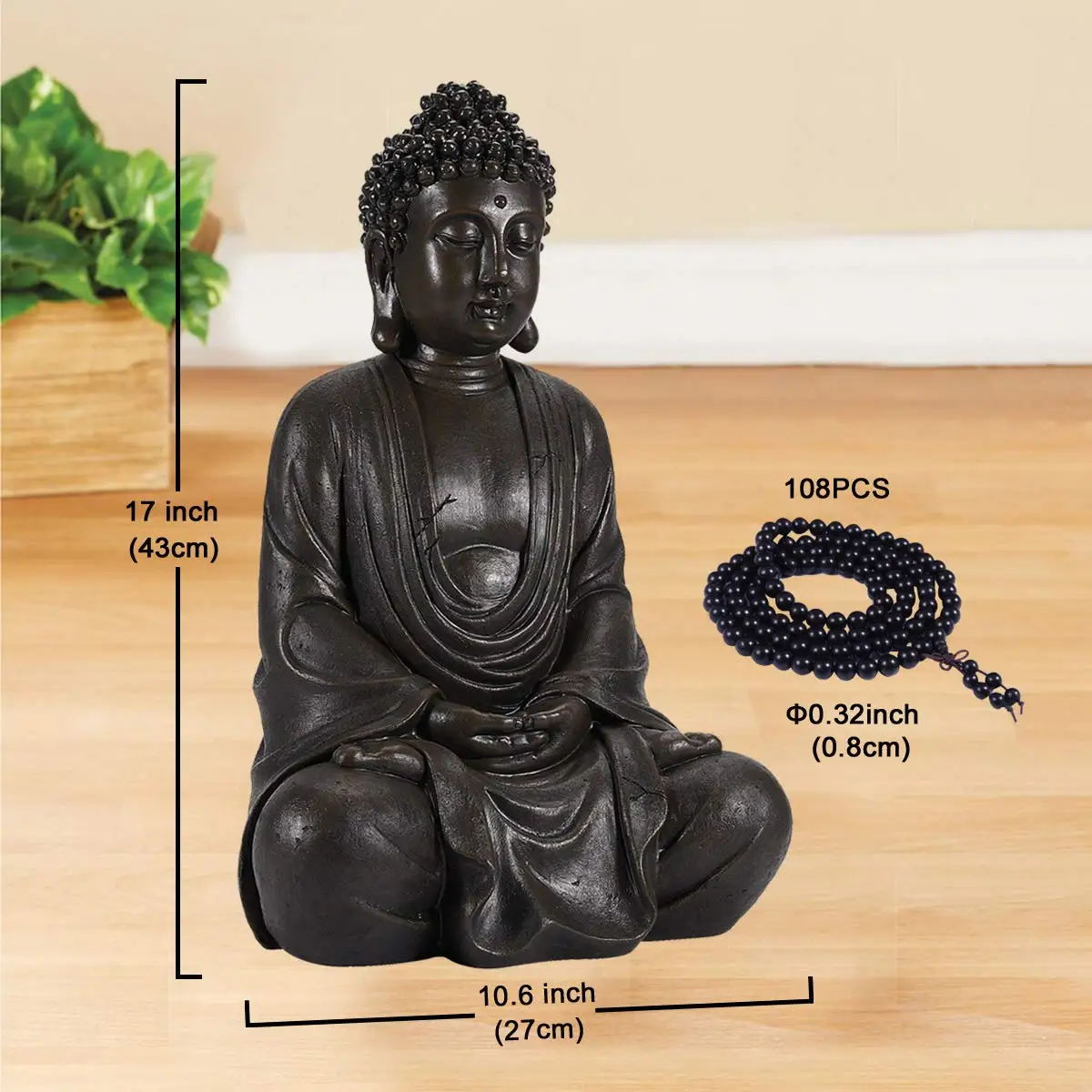 Goodeco 11.4 Meditating Buddha Statue Home Decor - Meditation Gifts for  Room/Garden/Patio/Deck/Porch Yard Art Decoration, Zen Decor Buda Statues  with