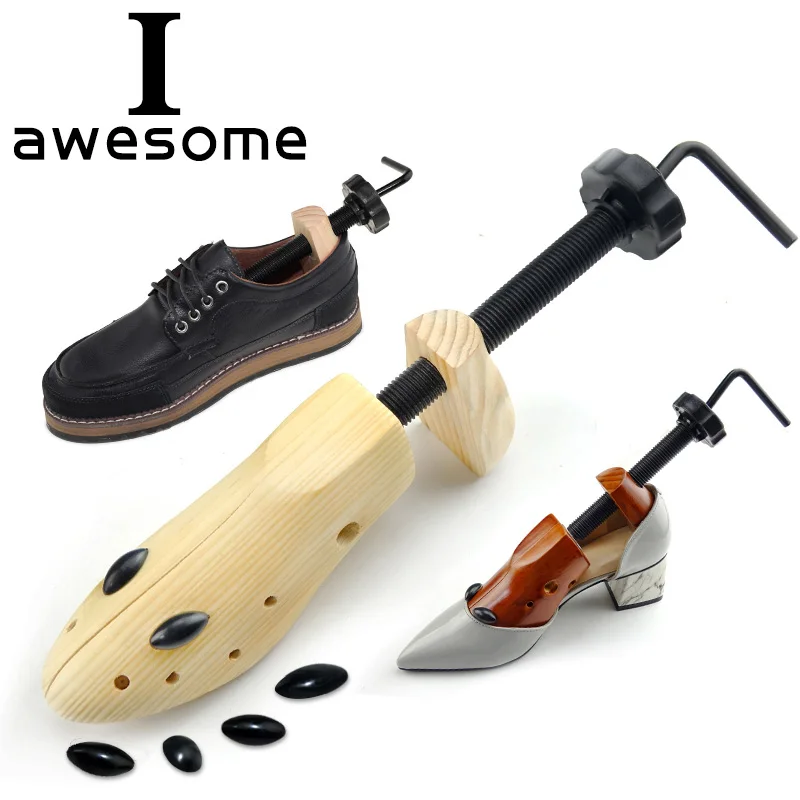 High Quality 1 PC Wood 2-Way Wooden shoe trees Adjustable Shape For women and men shoes tree Professional Shoe Stretchers-animated-img