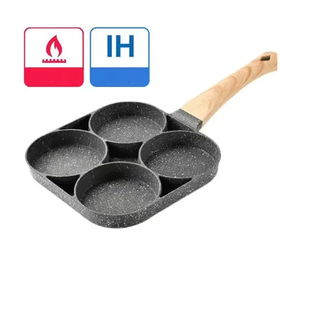 4hole Omelet Pan Frying Pot Thickened Nonstick Egg Pancake Steak Cooking Pans Hamburg Bread Breakfast Maker Induction Cookware-animated-img