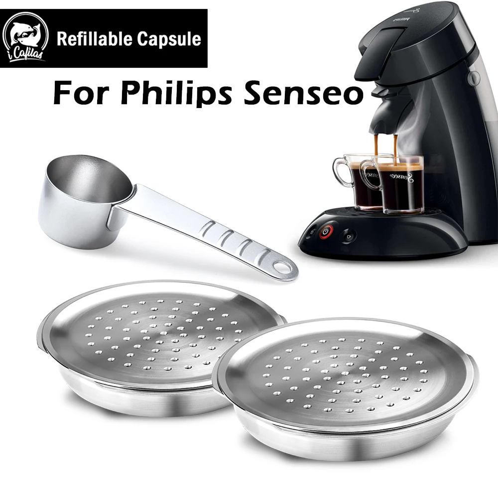 Stainless Steel Reusable Coffee Capsule Pods Compatibel with Philips Senseo  Machine Coffee Maker Filter Metal Tamper - AliExpress