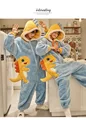 Dinosaur Adults Anime Onesies Winter Women Pajamas Coral Fleece Jumpsuit Men Couple Pijama Extra Thicken Cute Sleepwear Pyjamas preview-2