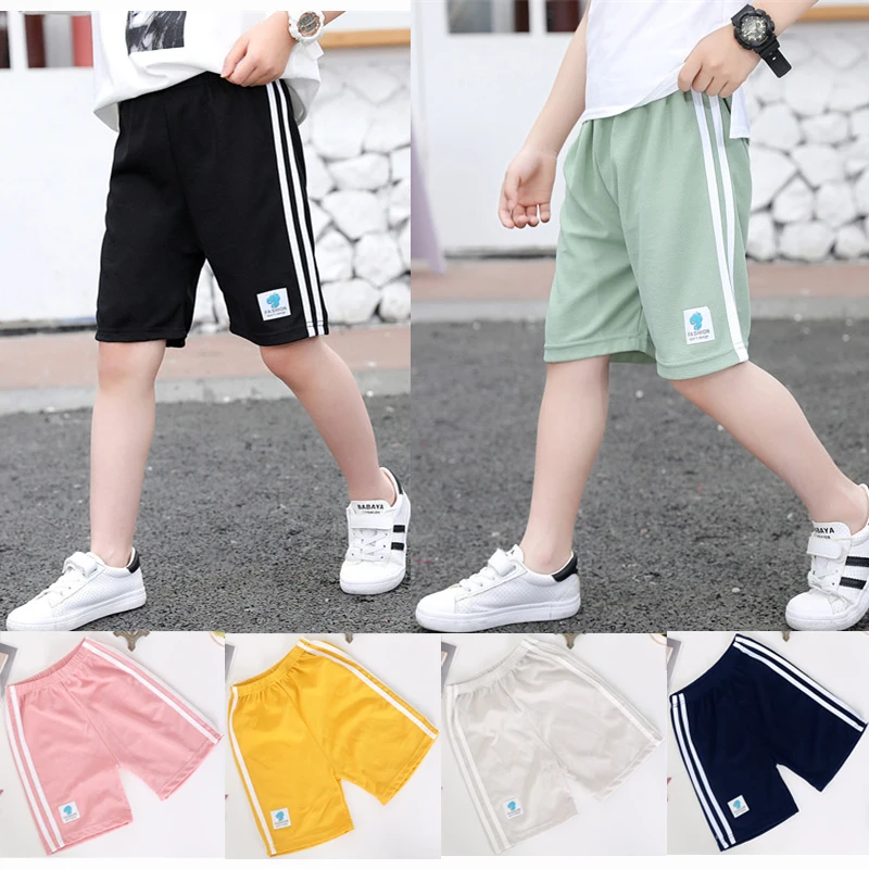 Kids Shorts Wholesale 3-14 Years Children's Casual Short Classic Design Candy Color Student Boys Sweatpants Girls Baby Clothes-animated-img