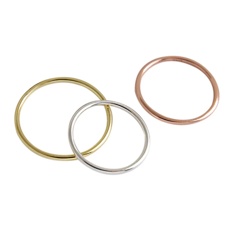 2mm Thin Stackable Ring Stainless Steel Plain Band Knuckle Midi