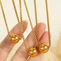 EILIECK 316L Stainless Steel Bead Ball Necklace Bracelets Set For Women Trendy 18K Gold Plated Waterproof Jewelry Gift Collar preview-4