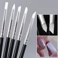 5Pcs DIY Nail Brushes Nail Art Carving Emboss UV Gel Shaping Pen Silicone Hollow Pottery Sculpture Tools Dotting Nail Brush