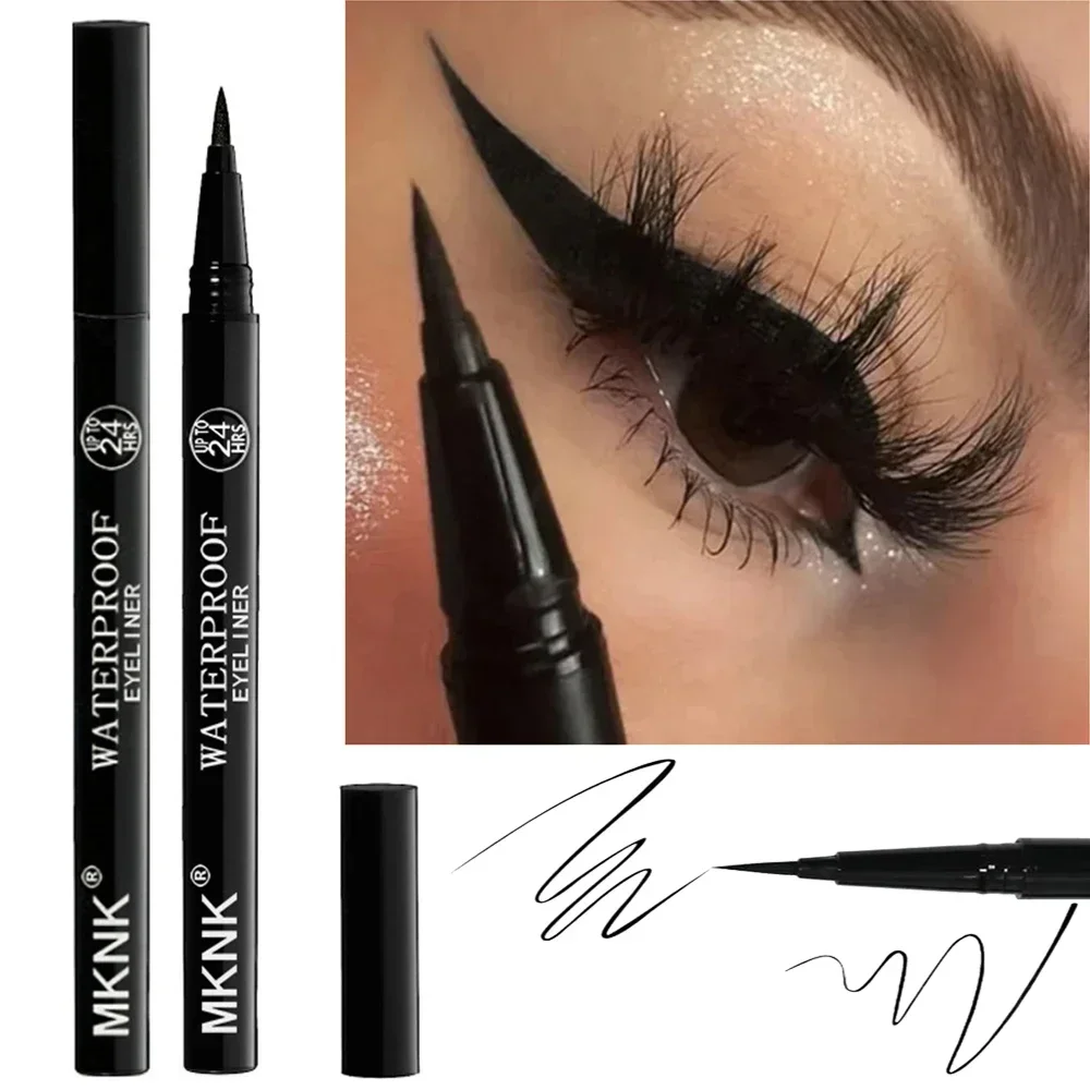 1Pc Black Fine Long Lasting Liquid Eyeliner Water Pen Waterproof Quick-drying No Fading Eye Liner Beginner Friendly Eye Makeup-animated-img