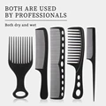 6pcs New Styling Hairdressing Men Women Beauty Salon Hair Hairdressing Black Brush Combs Hairbrush preview-4