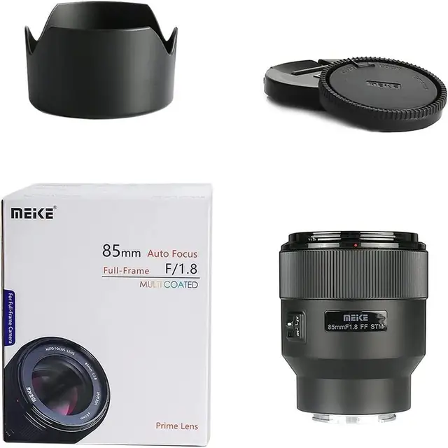 Meike 85mm F1.8 Auto Focus Medium Telephoto STM (Stepping Motor) Full Frame Portrait Lens Compatible with Canon RF Mount Cameras-animated-img