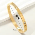 Unisex Minimalist Stainless Steel Bracelet for All Seasons Hot-Selling Personalized Design with One Heart and Diamond preview-5