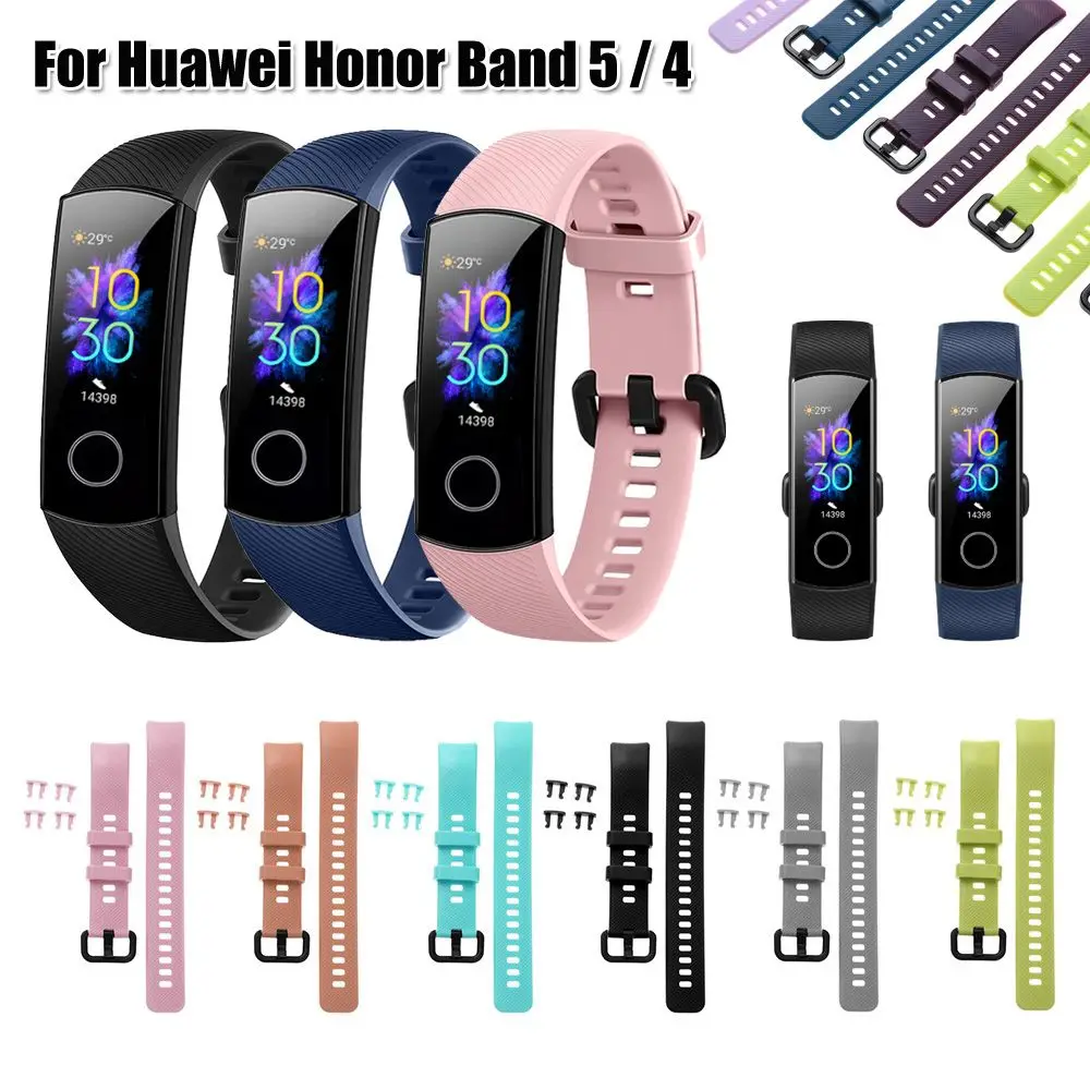 Classic Sports Wristbands Replacement Strap Colorful Bracelet For Honor Band 5 4 Watch Band Silicone Watch Band-animated-img