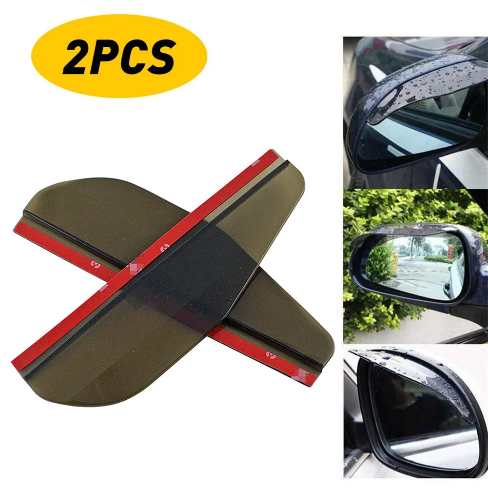 2pcs Rear View Side Mirror Rain Board Eyebrow Guard Sun Visor Shade Shield Car Exterior Accessories Car Styling-animated-img