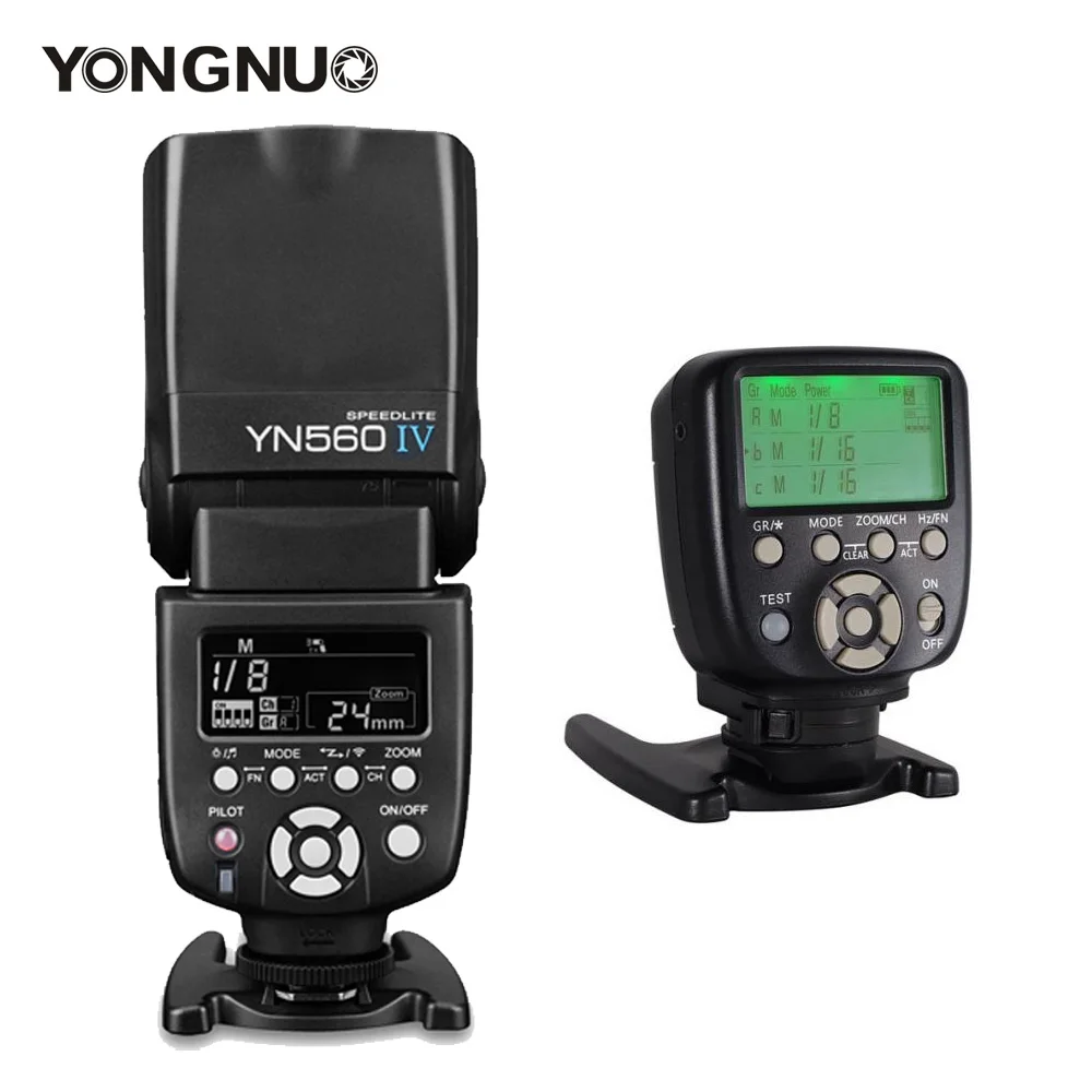 Yongnuo YN560IV YN560 IV YN 560 Flash Speedlite With YongNuo YN560-TX II Trigger Controller for Canon Nikon Fuji Camera-animated-img