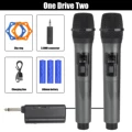 Wireless Microphone 2 Channels UHF Fixed Frequency Handheld Mic Micphone For Party Karaoke Professional Church Show Meeting