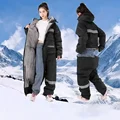 Motorcycle Riding Cold Clothing Winter Warm Windproof Clothing Integrated Quick Dressing Ski Fishing Suit Motorcycle Equipment preview-1