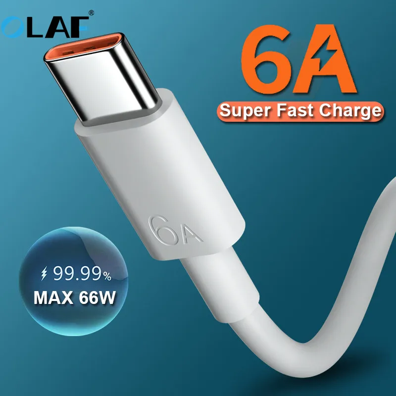 Купить Алиэкспресс Olaf 6A USB Type C Cable Fast Charging Wire For