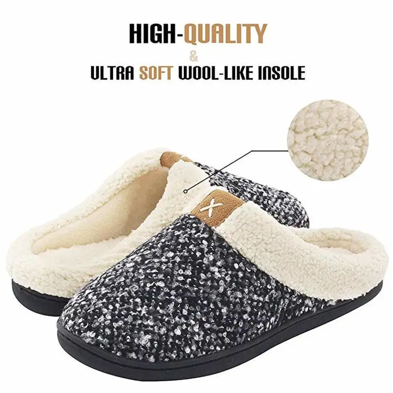 men's cozy memory foam slippers