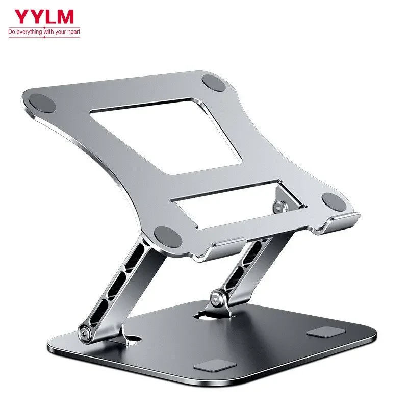 Phone Tablet Stand Adjustable Aluminum Alloy laptop Tablet up to 17 "Laptop Portable Folding stand Cooling stand support-animated-img