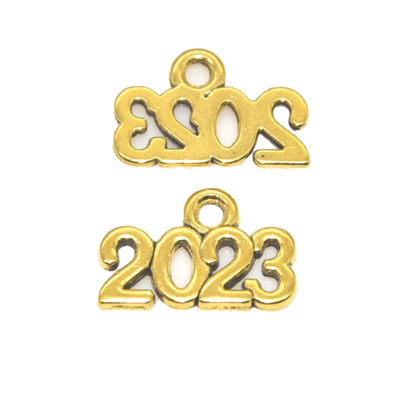 50Pcs Golden 2024 Graduation Charms DIY Graduation Cap Charms