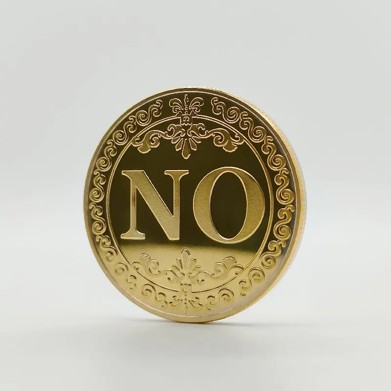 1PC Bronze Yes or No Commemorative Coin Souvenir Non-currency Coins Game Prop Challenge Coins Collection Decoration Crafts preview-5