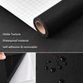 Matte Black Wallpaper Vinyl Self-Adhesive Shelf Liner Drawer Peel and Stick Countertop Removable Contact Paper Wall Decoration preview-3