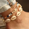 Modyle Bohemian Starfish Anklets For Women Crystal Beads Ankle strap Beach Jewelry Summer Beach Barefoot Bracelet Anklet