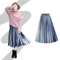 High-Waisted Slimming Long Dress Women's Trendy Velvet Plaid Skirt Medium-Length Slimming Dress For Women Korean Style preview-3