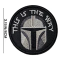 This is The Way Full/Half Helmet Art Embroidered Fastener Hook and Loop Backing preview-5