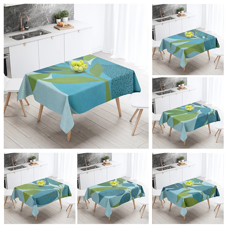 Home tablecloths dining decoration and rectangular table accessories waterproof cloth Anti-stain nordic boho morandi abstract-animated-img