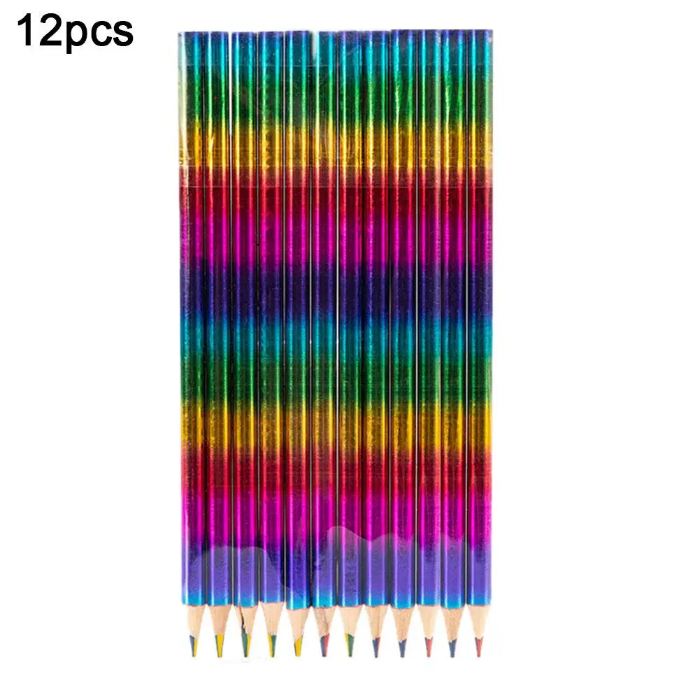 7 Colors Concentric Gradient Colorful Pencil Crayons Colored