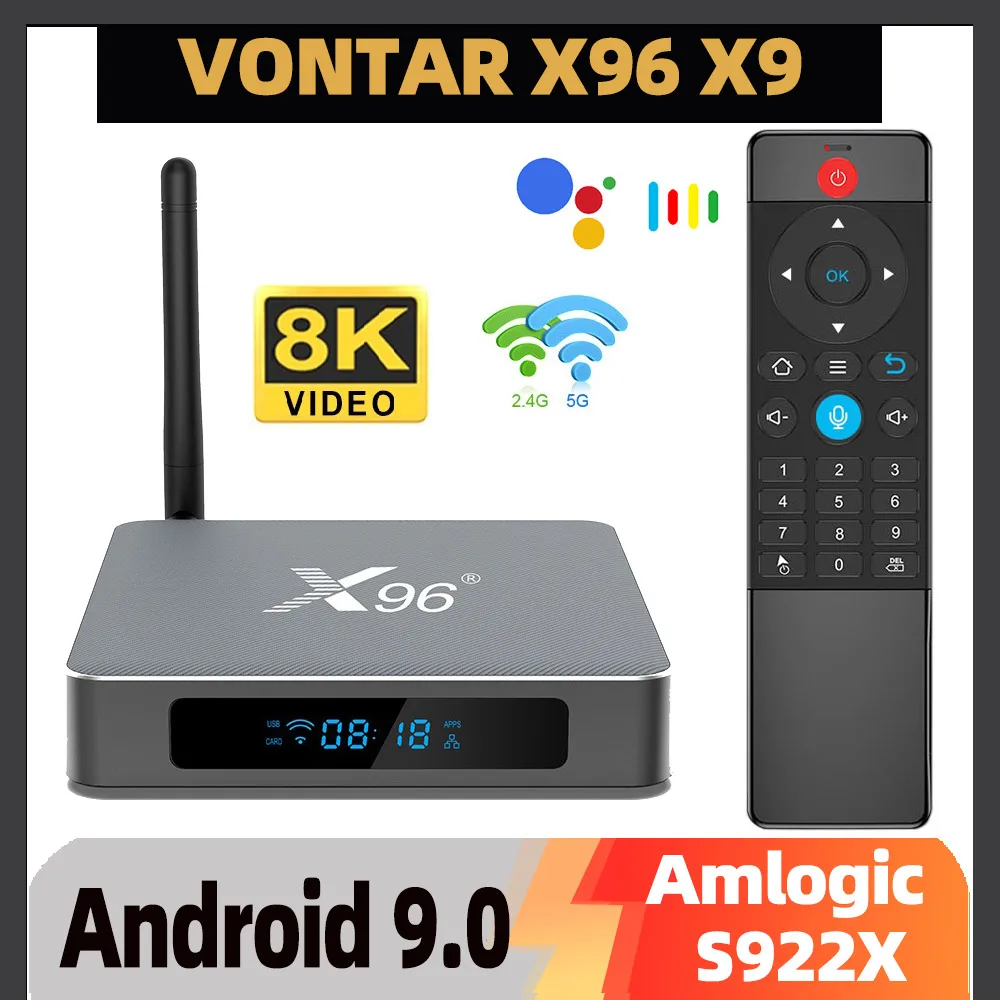 X96 X10 Amlogic S928X TV Box 8GB RAM 64GB ROM Support 8K USB3.0 Wifi6  BT1000M LAN Google Voice Input Set Top Box Media Player