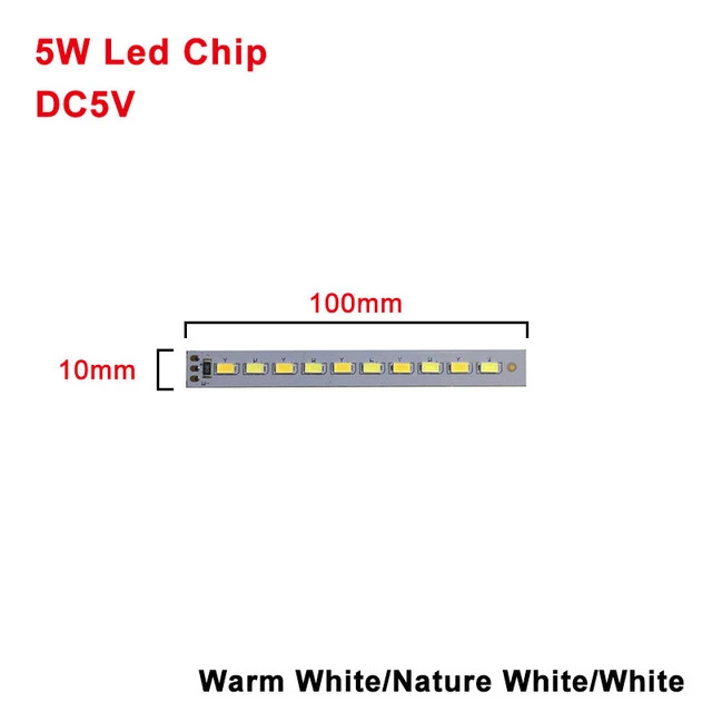 DC5V Dimmable LED chip 5W 6W 10W Surface Light Source SMD 5730 LED Light  Beads DIY Tricolor Adjustable LED Bulb White Warm White